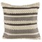 Northlight 20" Gray and Cream Handloom Woven Outdoor Throw Pillow